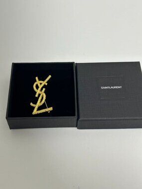Yves Saint Laurent classic YSL twisted rope brooch